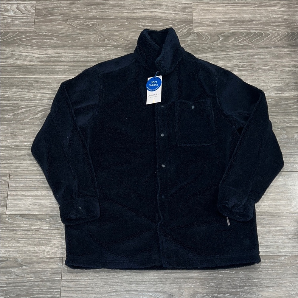 Men's Navy Fleece Jacket Larsson and Co